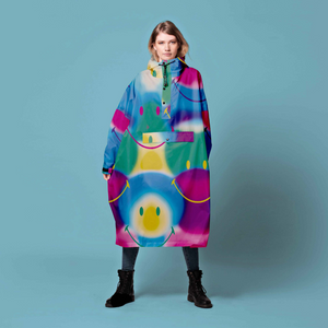 Retro Smiley Poncho