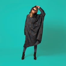 Load image into Gallery viewer, Black Polka Poncho