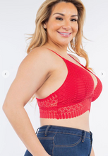 Load image into Gallery viewer, Lace Longline Silhouette Bralette - PLUS SIZE (4 Colours)