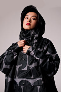 Black Polka Poncho