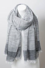 Load image into Gallery viewer, Lightweight Woven Striped Scarf (2 Colours)