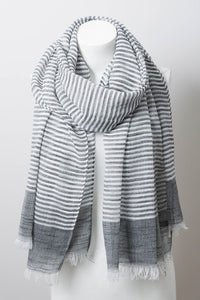 Lightweight Woven Striped Scarf (2 Colours)