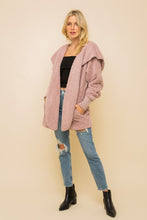 Load image into Gallery viewer, Faux Fur Plush Hooded Cardigan Jacket (3 Colours)
