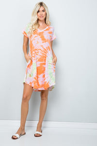 Jersey Knit Tie-dye Dress