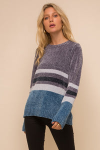 Chenille Colour Block Sweater (2 Colours)