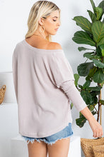 Load image into Gallery viewer, V Neck LS Dolman Waffle Top (3 Colours)