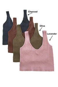 Ribbed Tank Crop Top (6 Colours)