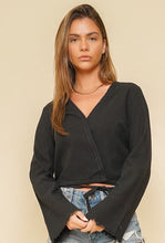 Load image into Gallery viewer, Cotton Bell Sleeve Wrap Blouse (2 Colours)