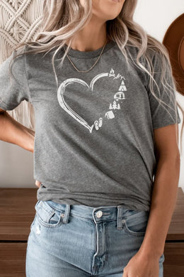 Heart Camping Graphic Tee (2 Colours)