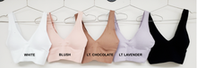 Load image into Gallery viewer, Padded Rib Vplunge Bra (7 Colours)