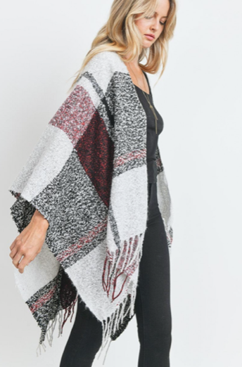 Poncho cardigan with on sale sleeves