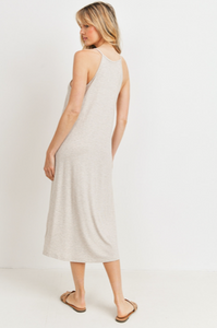 Sleeveless Knit Jersey Midi Dress (3 Colours)