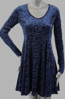 Velvet Imprinted Dress
