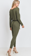 Load image into Gallery viewer, Long Sleeves Knit Jersey Pocket Jumpsuit