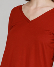 Load image into Gallery viewer, EC Modal Blend SS V Neck Top (9 Colours)