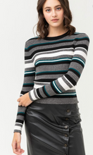 Load image into Gallery viewer, Striped and Fitted Sweater Top
