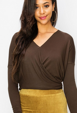 Load image into Gallery viewer, Surplice Front Cross Draped Top (3 Colours)
