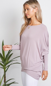 French Terry Dolman Sleeve Top (2 Colours)