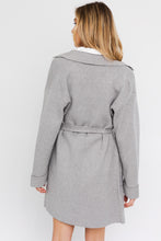Load image into Gallery viewer, Sweater Coat with Waist Tie