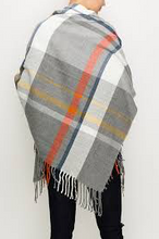 Load image into Gallery viewer, Plaid Fringe Shawl Scarf
