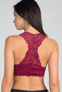 Lace Racerback Bralette - Not Padded (4 Colours)