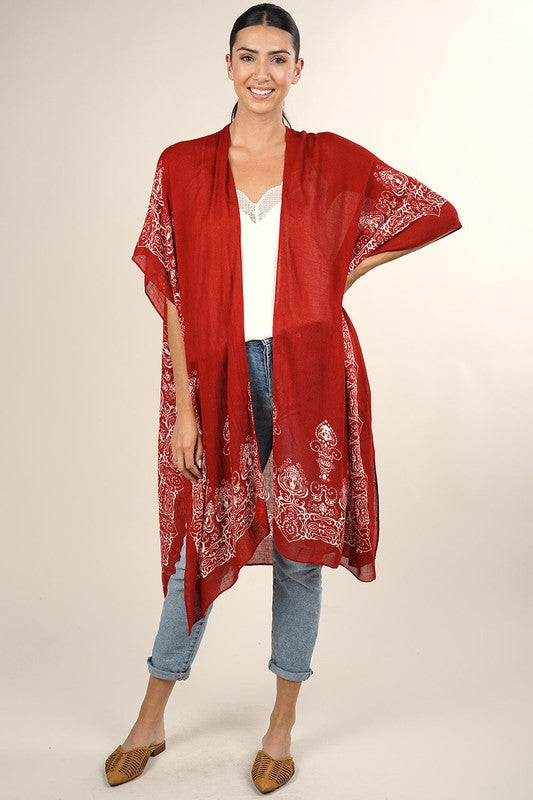 Moroccan Tile Printed Midi Kimono (2 Colours)