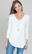 Load image into Gallery viewer, EC Modal LS V Neck Top (8 Colours)