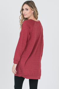 French Terry LS Tunic Top (2 Colours)