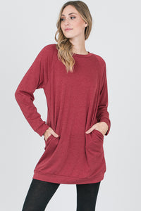 French Terry LS Tunic Top (2 Colours)