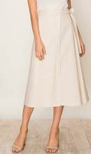 Load image into Gallery viewer, Wrap Midi Linen Skirt