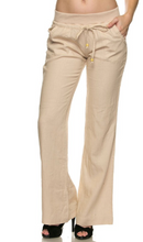 Load image into Gallery viewer, Linen Pants with Jersey Waistband