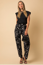 Load image into Gallery viewer, Floral Pants With Ruffle Elastic Waist