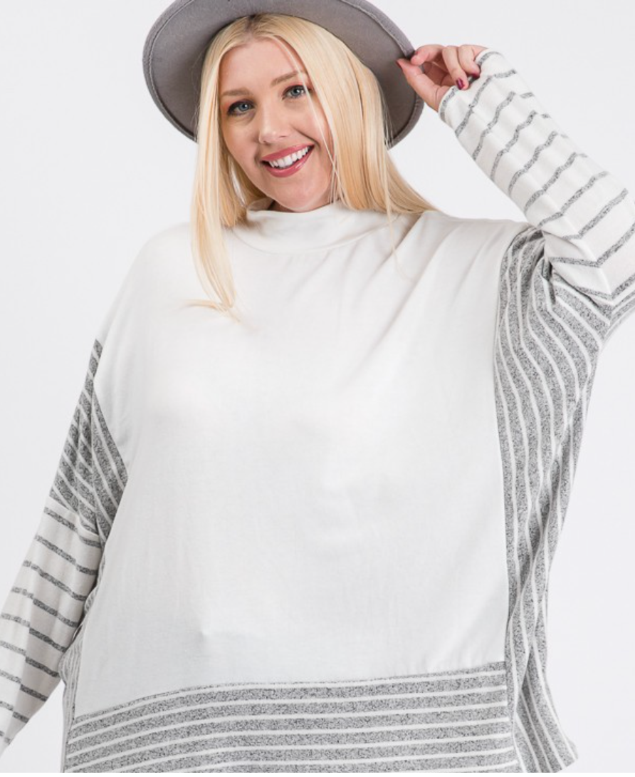 Women's plus 2025 poncho sweater