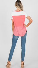 Load image into Gallery viewer, Short Sleeve Color-Block Striped Top