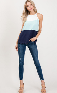 Raw Cut Scallop Hem Blouse (2 Colours)