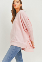 Load image into Gallery viewer, Brushed Knit Contrast Rib Open Side Top (2 Colours)