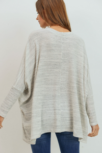Brushed Marbled Knit Boxy Top