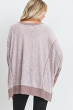 Load image into Gallery viewer, V-Neck Long Sleeve Oversize Top